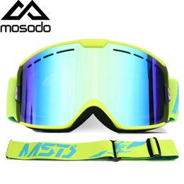 Ski Goggles Mosodo Ski Goggles Double Layer Polarised Lens Skiing Anti-Fog UV400 Snow Goggles Lightweight Men And Women Ski Glasses 230918