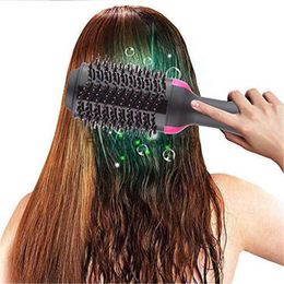 Hair Curlers Straighteners Drop ship 3 In 1 One Step Hair Dryer and Volumizer Brush Straightening Curling Iron Comb Electric Hair Brush Massage HKD230918