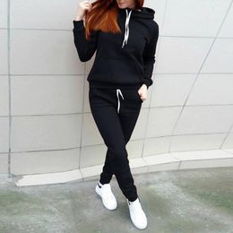 Women s Hoodies Sweatshirts Two piece Women Autumn Sweater Set Long Sleeve Sweaters Casual Embroidery Tops 230919