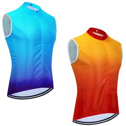 New Blue Lightweight Windbreaker 2024 Team Pro Cycling Jersey ORBEA ORCA Bicycle Wear Sleeveless Jacket Bike Cut Quick dry Cycling Vest with 3 Rear Pockets