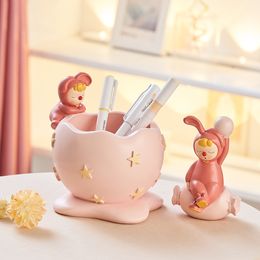 Decorative Objects Figurines Classical Pen Holder Cute Circus Learning Tool Storage Pencil Induction Cosmetics Study Desk Decoration Living Room 230919