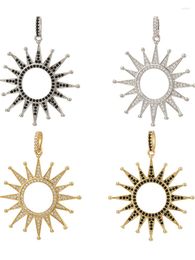Charms Bohemian Sun Zircon For Jewelry Making Supplies DIY Earrings Necklace Bracelet Dijes Gold Color High Quality