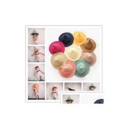 Soft Children St Hats Sun Hat Creative Peaked Cap Beach Bucket Fashion Wide Brim Panama Caps For Kids Drop Delivery Dhbva