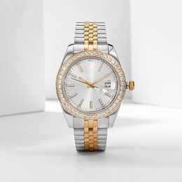 Relógio feminino relógios de pulso de alta qualidade 36/41mm movimento automático aço inoxidável diamante pulso mecânico diário à prova d'água Montre de Luxe Bust Down Watch