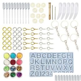 Christmas Decorations 1 Set Epoxy Resin Kit Jewellery Casting Tools Diy Handmade Findings Sile Mould Spoon Alphanumeric Mod Drop Delivery Dhpbn