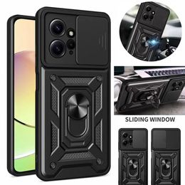 Armour Military Grade Bumper Cases For Samsung Galaxy S22 S23 A53 A54 A33 Ultra S21 S20 A04 A04E A14 A34 A13 A23 Note 20 Slide Camera Lens Case Cover