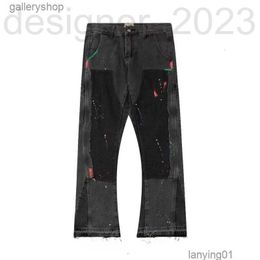 Jeans da uomo Designer 2023 Pantaloni Pantaloni sportivi da donna Amanti della stampa della lettera maculata Pantaloni casual larghi Pantaloni drittiwiyeoorcjcm3 U4s4