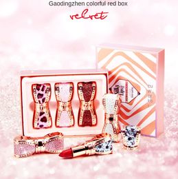 Lipstick Colorful lipstick case with three bows lipstick set make up 230919