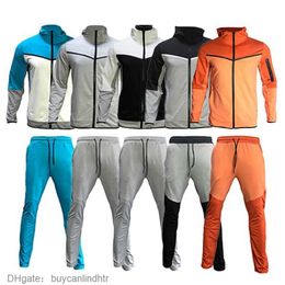 Mens Football Tracksuits Sporty Sets Designer Hooded Print Leisure Fashion Pullover Tech Fleece Sweatshirts Zipper Winter Jacket And Trousers Set