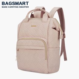 School Bags BAGSMART Travel Backpack 14 15 6inch Laptop Waterproof Backpacks For Women Cute College Schoolbag Female 230918