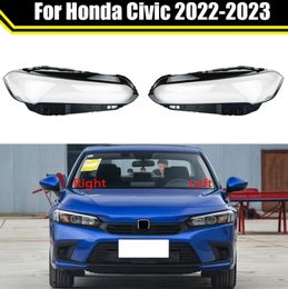 Car Headlamp Waterproof Mask Glass Lamp Shell Headlight Cover Transparent Lampshade Lampcover Caps For Honda Civic 2022-2023