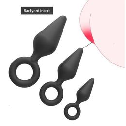 Adult Massager Silicone Butt Plug Ring Anal Plugs Unisex Stopper 3 Different Size for Men/women Couples Sm