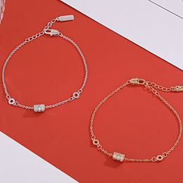 Small design, light luxury, small waist, pure silver bracelet, women's bracelet, versatile, simple and fashionable