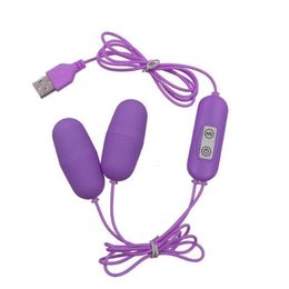 Toy Massager 12 Speeds Dual Vibrating Eggs Waterproof Clitoris Stimulator Usb Power Adult for Woman Female Climax Bullet Vibrator