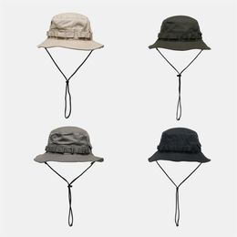 Outdoor fishing sunscreen caps men and women sunshade summer breathable fisherman cap folding tourist sun-drawstring hat310x