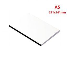 5pcs Hardcover Notepads Sublimation DIY White Blank Double Sided A5 Fitted Notebook School Supplies