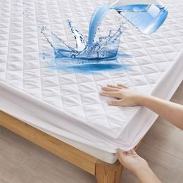 Mattress Pad Ultrasonic Technology Padded Thickening Waterproof Cover Soft and Comfortable Breathable Solid Colour 230919