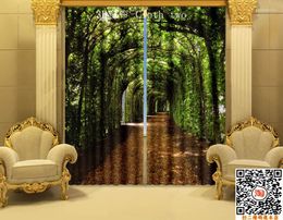 Curtain The Forest Shade Trail Level Shading Cloth Printing 3D High-grade Fabric