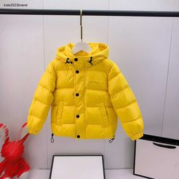 designer baby Down Jackets Back logo print child Winter clothing Size 110-160 CM Fashion hooded jacket for boys girl Sep15