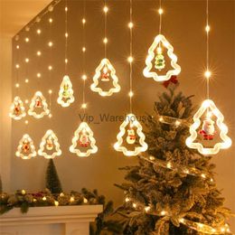 LED Strings Party Christmas Snowflakes Lights Xmas Tree Ring String Lights 3M Holiday Window Curtain Lights For Ramadan Christmas Wedding Party HKD230919