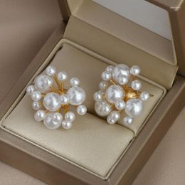 Stud Earrings Fashion Imitation Pearl Fireworks Beautifully For Women Selling Korean Party Jewelry Gifts