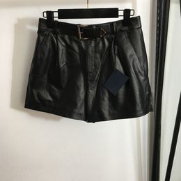 Sheepskin Shorts Womens Leather Short Pants Hip Hop Personality Shorts Punk Style Ladies Shorts Luxury Shorts Pant