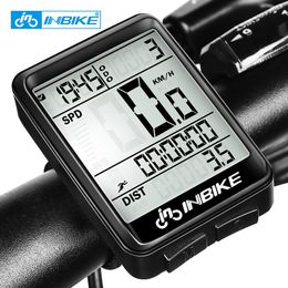 Bike Computers INBIKE Rainproof MTB Bike Computer Bicycle Speedometer Wireless Wired Odometer Cycling Watch LED Screen Measurable Watch IC321 230919