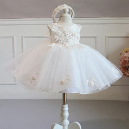 3d floral appliques flower girl dresses beaded ball gown little girl wedding dresses cheap communion pageant dresses gowns f3184209Y