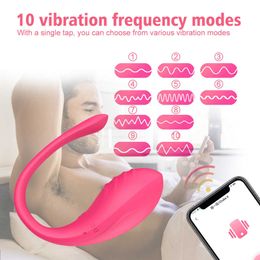 NXY Vibrators Wireless Bluetooth g Spot Dildo Vibrator for Women App Remote Control Wear Vibrating Egg Clit Female Panties Sex Toys 230809