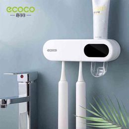 ECOCO Double Sterilization Electric Toothbrush Holder Strong Load-Bearing Toothpaste Dispenser Smart Display Bath Accessories 21112588
