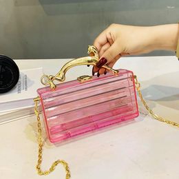 Evening Bags High Quality Women PVC Handbags Fashion Ladies Shoulder Bag Luxury Designer Crossbody For Metal Handle Messenger