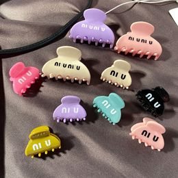 New Candy Color Hair Clamps Cute Girl Gift Pink Hair Clips Youth Style Fresh Designer Letter Hair Clamps Classic Brand HairJewelry High Quality Headband
