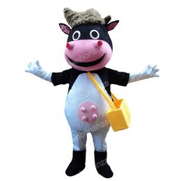Performance Cow Mascot Costumes Halloween Cartoon Character Outfit Suit Xmas Outdoor Party Outfit Men Women Promotional Advertising Clothings