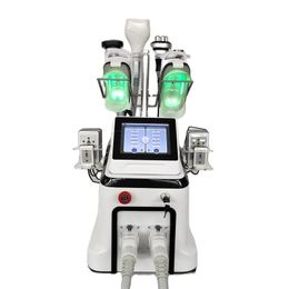 5 In 1 Cryolipolysis Slimming Machine 360° Fat Freeze 40K Cavitation Rf Lipolaser Slim Weight Loss Fat Reduction Beauty Equipment With 3 Handles Treat Double Chin