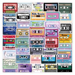 51Pcs Music Tape Stickers Non-Random For Car Bike Luggage Sticker Laptop Skateboard Motor Water Bottle Snowboard wall Decals Kids Gifts