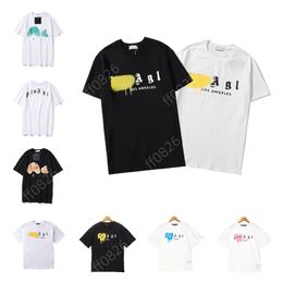 2023 Tasarımcı Erkek Kadın Tişörtleri Yüksek Kaliteli Lüks Palms Angels Mektup Grafik Logo Moda Erkekler Kısa Kollu Tshirt Kadın Giysileri Günlük Pamuk Tees