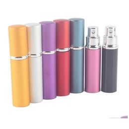 Perfume Bottle 5Ml 10Ml Mini Spray Per Travel Empty Cosmetic Container Atomizer Aluminium Refillable Bottles Drop Delivery Health Bea Dhwls