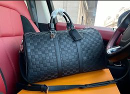 Top quality shoulder bags Luxury Designers Bags Handbag Genuine Leather Men Embossing grid Travel Bag Large Capacity Luggage Duffle bags M59025 N41145 size45cm