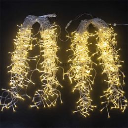 LED Strings Party 400LED 32.8FT Christmas String Lights Outdoor Icicle Light Connectable Curtain Fairy for Holiday Wedding Xmas Decor