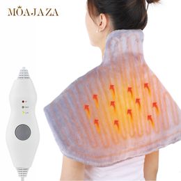 Massageando travesseiros de pescoço almofada de aquecimento elétrico para alívio de dor nas costas tapete de aquecimento de pés com máquina de controle lavável inverno manter cobertor quente 230918