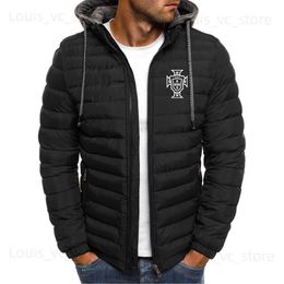 Men's Jackets Footballer Portugal 2023 Men's New Autumn And Winter Solid Colour Cotton Jacket Printing Casual Fashion Zip Hoodies Tops Clothing T230919