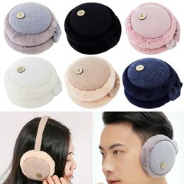 Ear Muffs Foldable Plush Earmuffs Soft Portable Winter Ear Muffs Warmer Women Men Fashion Outdoor Cold Protection Earflaps 230919