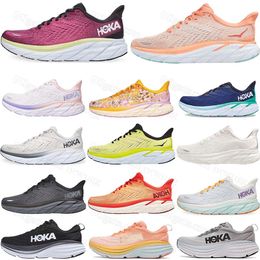 Bondi 8 Mens Womens Designer Casual Shoes Triple Black White Sharkskin Harbour Mist Pale Mauve Shifting Sand Haror Mist Lunar Rock Coastal Sky Vibrant Orange Sneakers