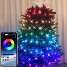 LED Strings Party 5M 50 LED Dreamcolor Smart Christmas Fairy Light Outdoor Waterproof IP68 Bluetooth APP String Light Rainbow Garland Light HKD230919