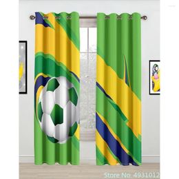 Blankets 2023 3D Football Soccer Game Blackout Curtains For Living Room Bedroom Kitchen Kids Sport Event Window Drapes