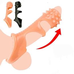 Sex Toy Massager Reusable Penis Rings Sleeve Enhancer Adult for Men Delay Lock Sperm Intimate Erotic Shop No Vibrator