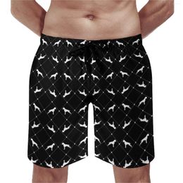 Men's Shorts Summer Board Dog Print Sports Animal Design Beach Retro Quick Drying Swimming Trunks Plus Size