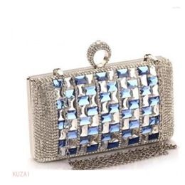 Evening Bags Crossbody Chain Party Bag Banquet Handbags Crystal Diamond Wallets Rhinones Clutch Purse Bridal Wedding For Women