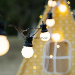 LED Strings Party 10/15/23Meters Patio Outdoor String Light Street Garland Festoon G50 Globe Bulb Fairy String Lights Wedding Garden Decor HKD230919