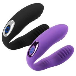 Adult Massager Portable Mini u Shape G-spot Anal Double Head Dildo Vibrator Toy for Women Couple Clitoris Stimulator Vagina